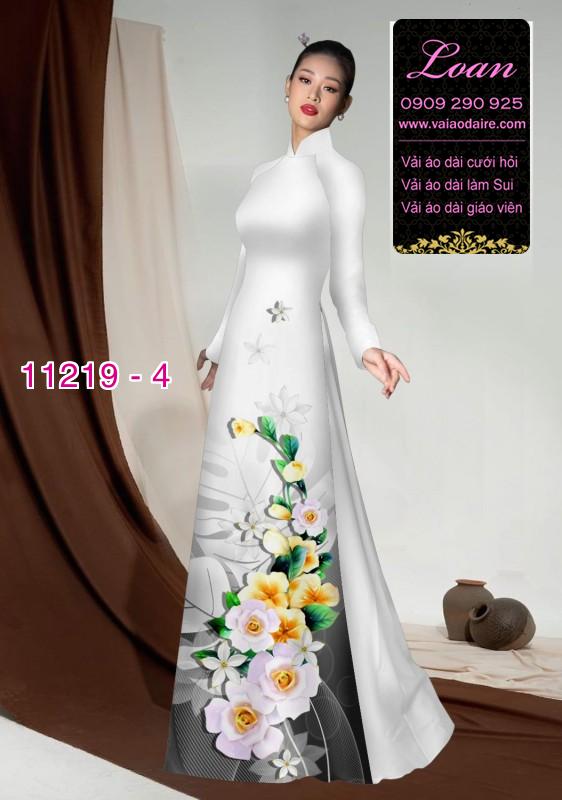 Vải áo dài hoa 3D Vải áo dài hoa 3D