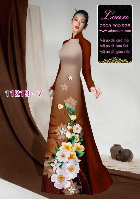 Vải áo dài hoa 3D Vải áo dài hoa 3D