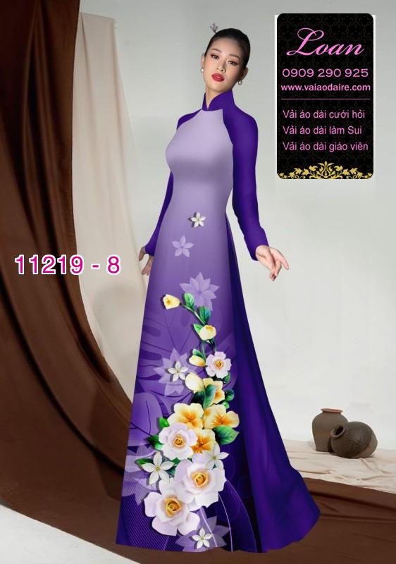 Vải áo dài hoa 3D Vải áo dài hoa 3D