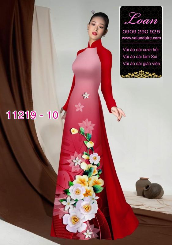 Vải áo dài hoa 3D Vải áo dài hoa 3D