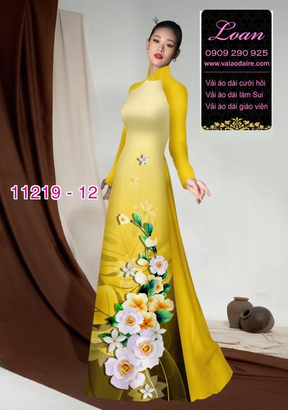 Vải áo dài hoa 3D Vải áo dài hoa 3D