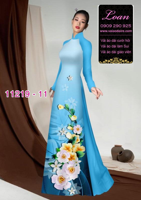 Vải áo dài hoa 3D Vải áo dài hoa 3D