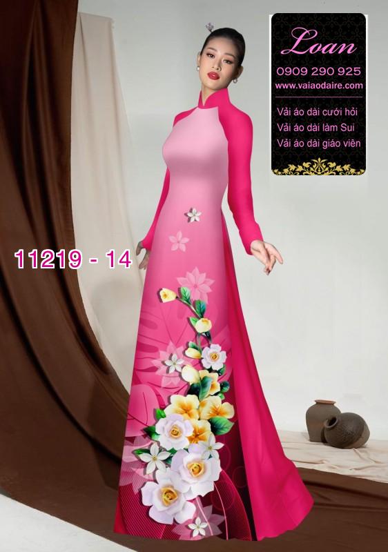Vải áo dài hoa 3D Vải áo dài hoa 3D