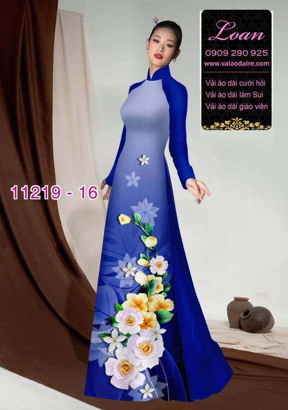 Vải áo dài hoa 3D Vải áo dài hoa 3D
