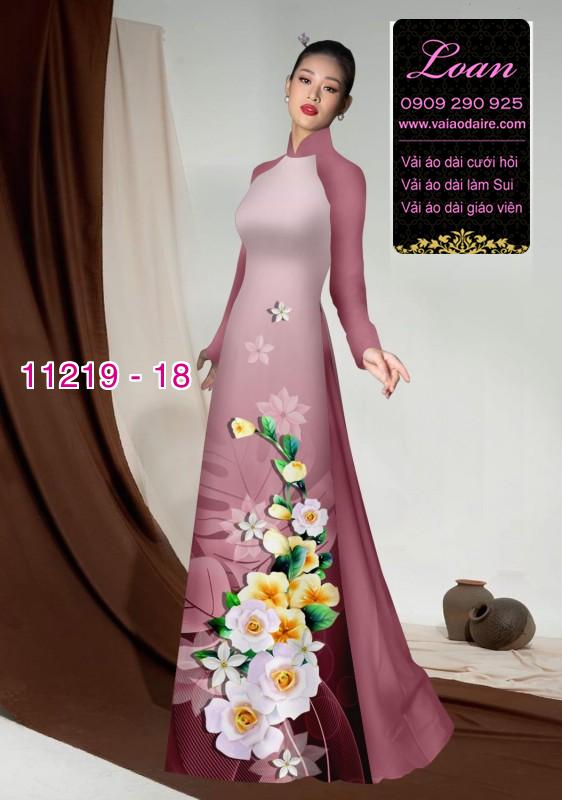 Vải áo dài hoa 3D Vải áo dài hoa 3D