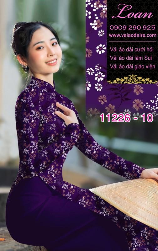 Vải áo dài hoa nhí
