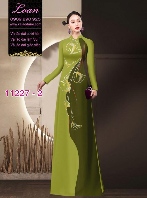 Vải áo dài hoa 3D