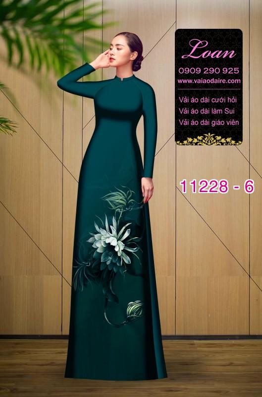 Vải áo dài hoa 3D