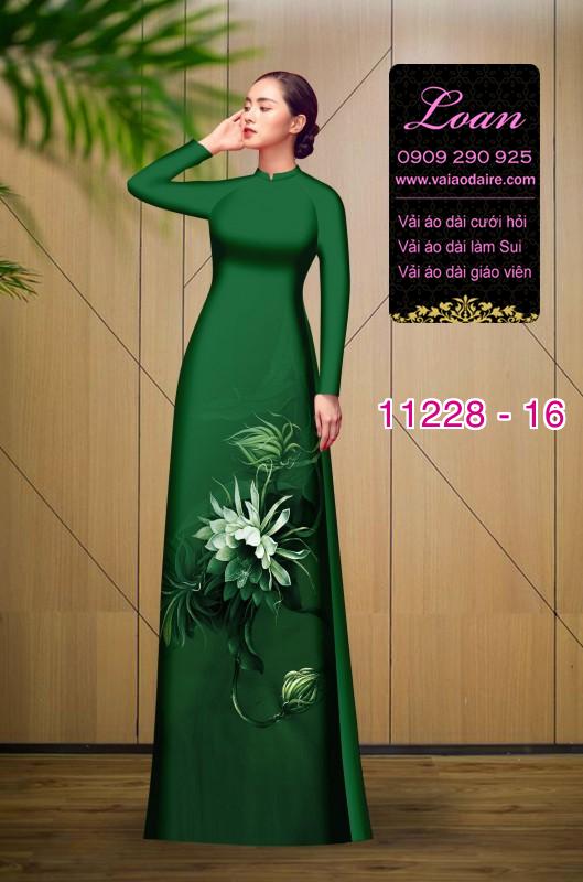 Vải áo dài hoa 3D