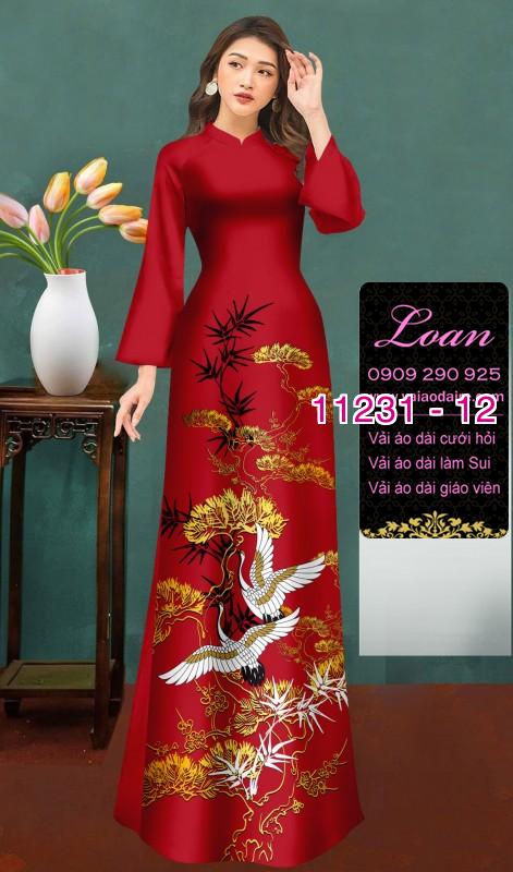 Vải áo dài phong cảnh