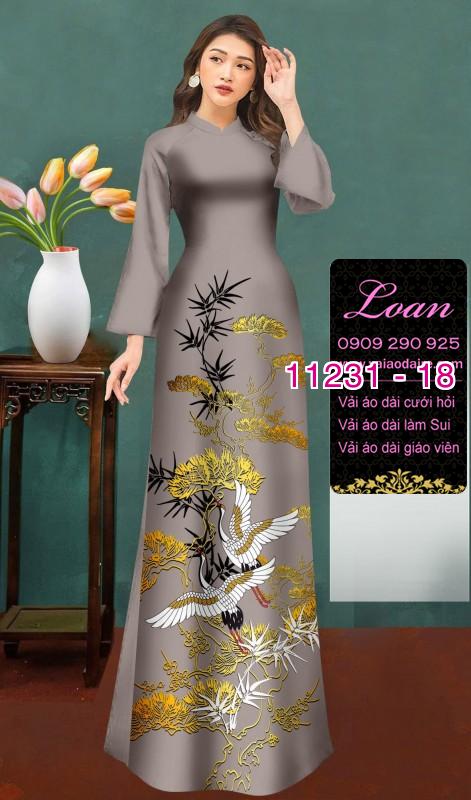 Vải áo dài phong cảnh