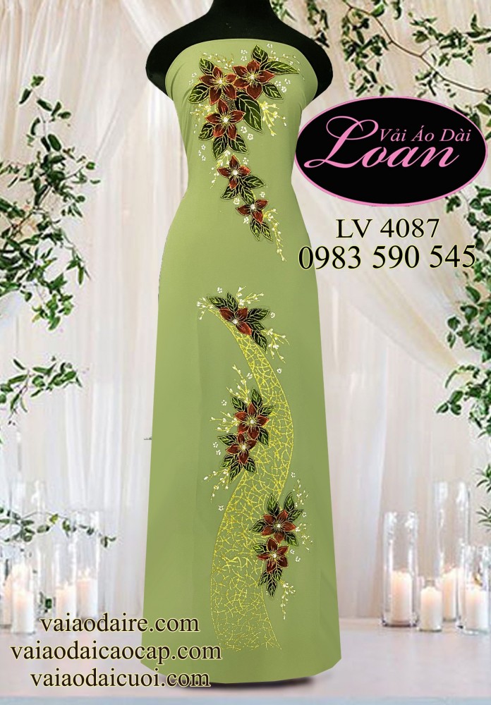 Vải áo dài đắp Nhung