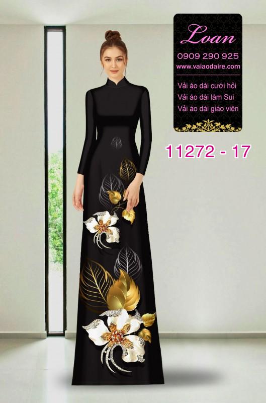 Vải áo dài hoa 3D