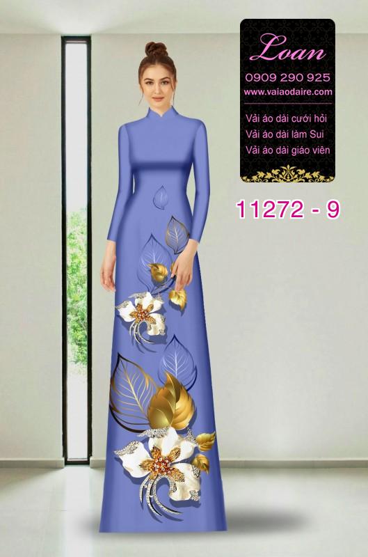 Vải áo dài hoa 3D