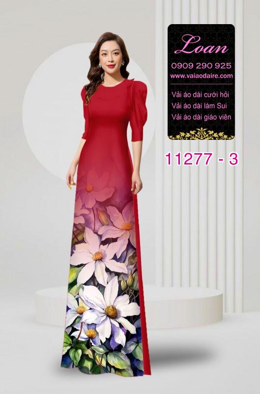 Vải áo dài hoa 3D Vải áo dài hoa 3D