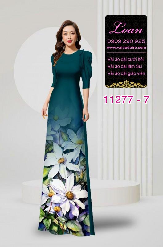 Vải áo dài hoa 3D Vải áo dài hoa 3D