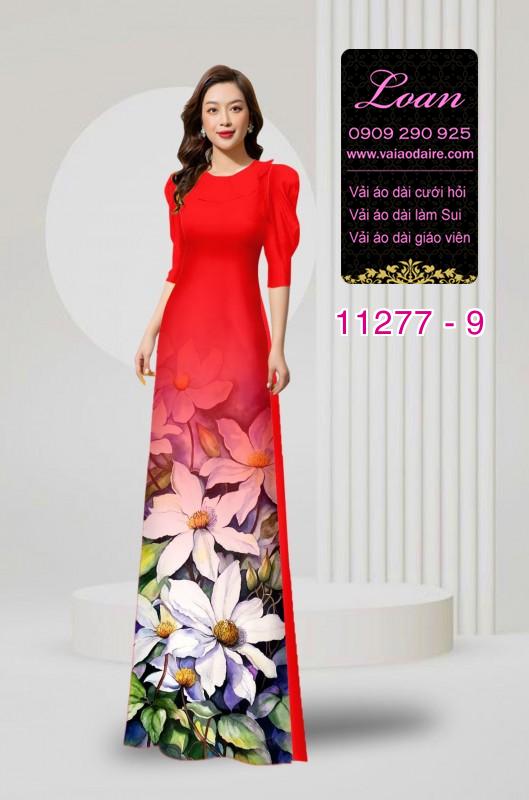 Vải áo dài hoa 3D Vải áo dài hoa 3D