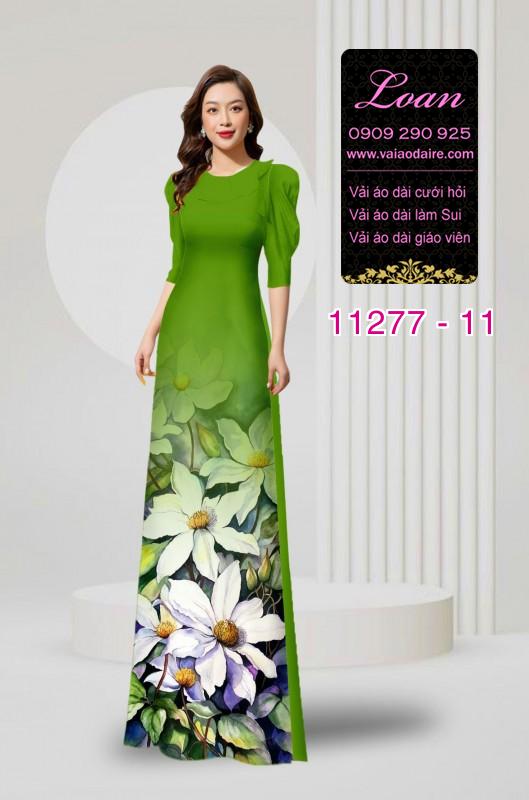 Vải áo dài hoa 3D Vải áo dài hoa 3D