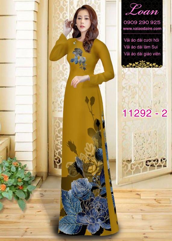 Vải áo dài hoa 3D
