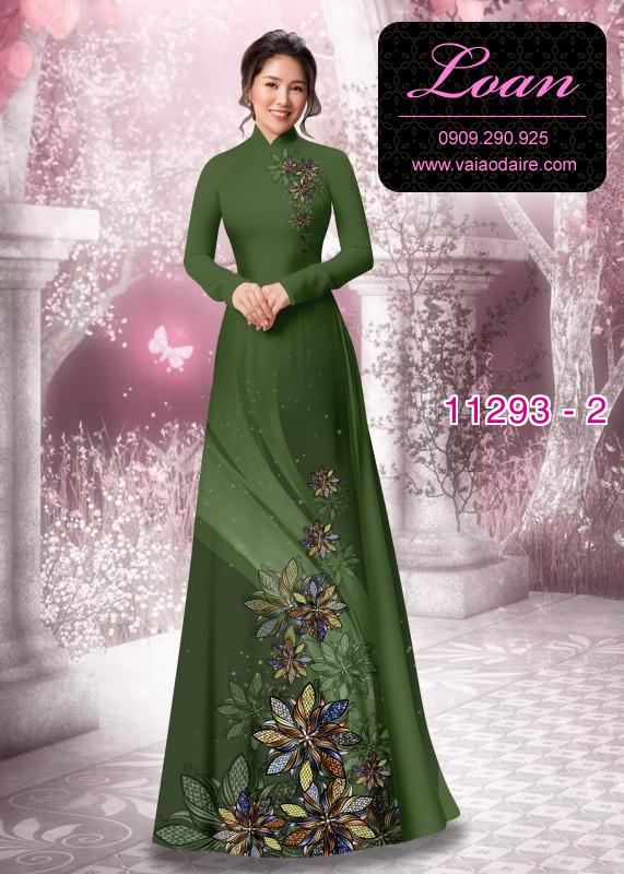 Vải áo dài hoa 3D