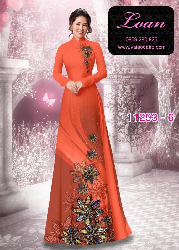 Vải áo dài hoa 3D