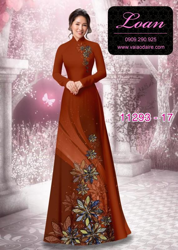 Vải áo dài hoa 3D