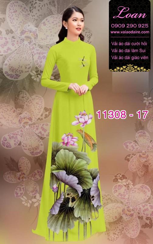 Vải áo dài hoa sen