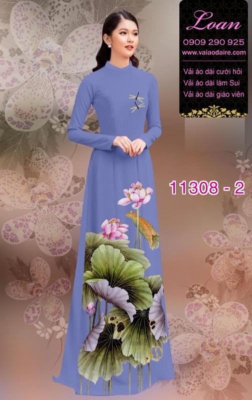 Vải áo dài hoa sen