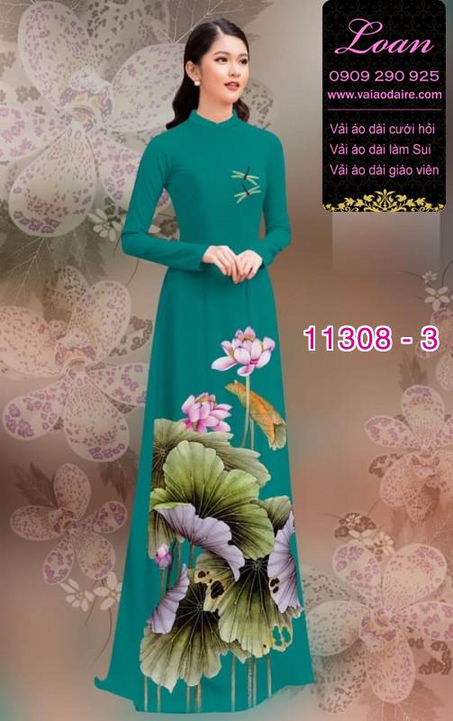 Vải áo dài hoa sen