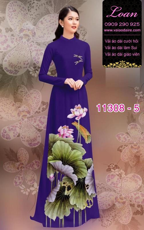 Vải áo dài hoa sen