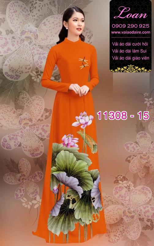 Vải áo dài hoa sen