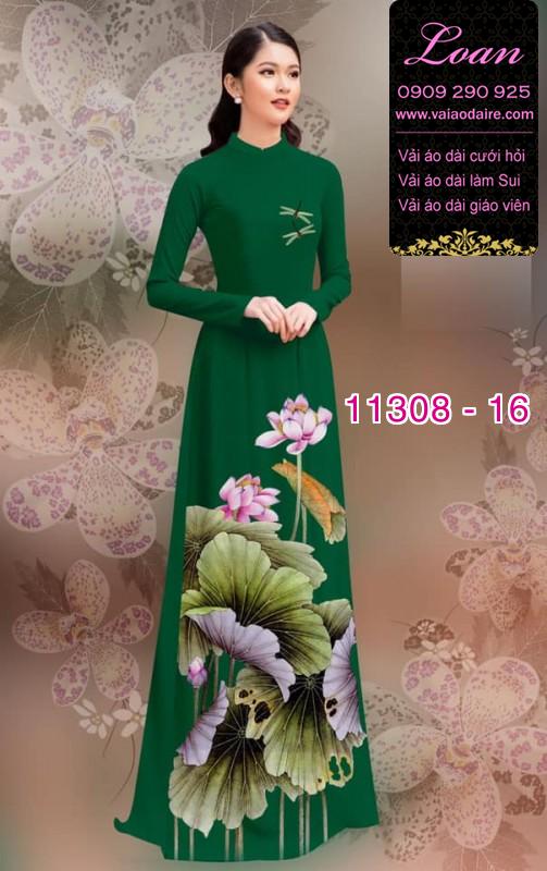 Vải áo dài hoa sen