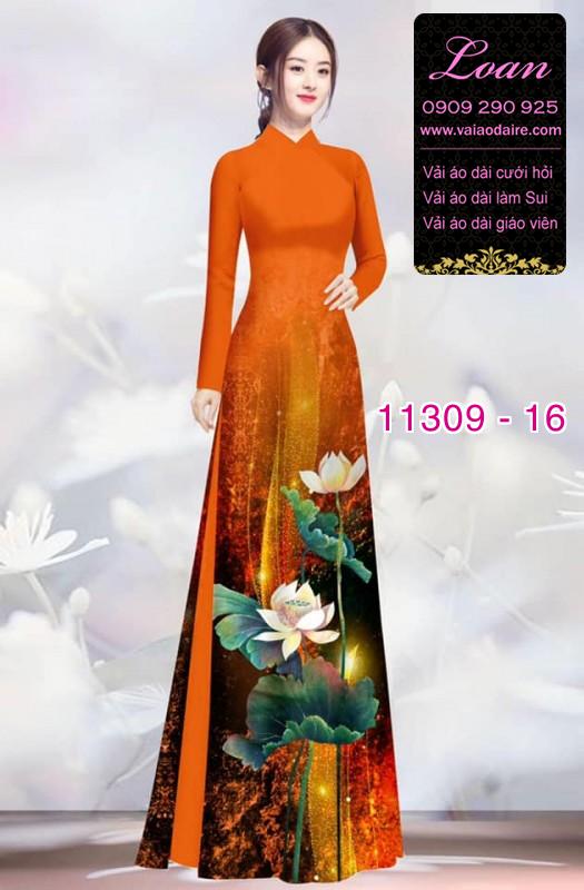 Vải áo dài hoa sen