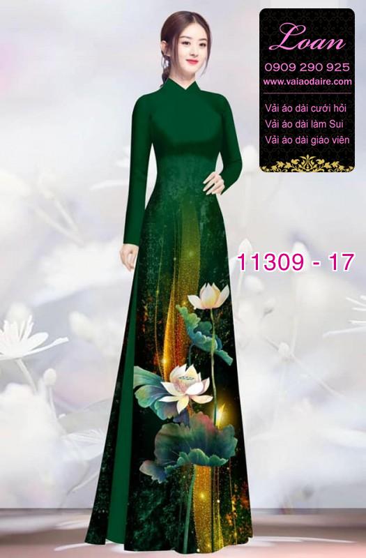 Vải áo dài hoa sen