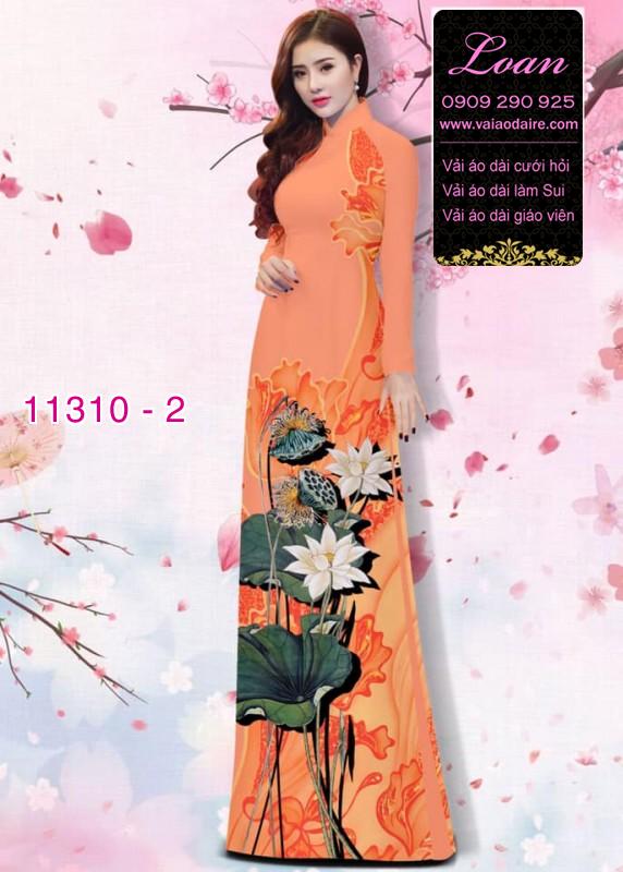 Vải áo dài hoa sen
