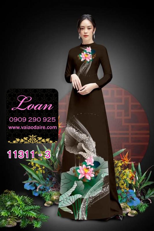 Vải áo dài hoa sen