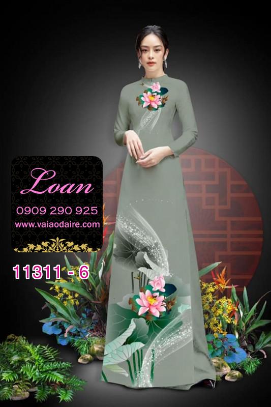 Vải áo dài hoa sen