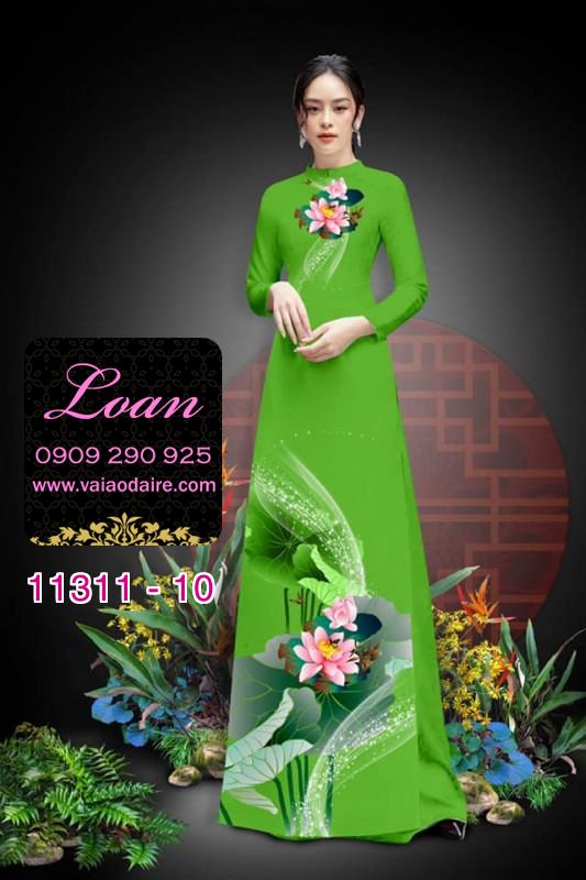 Vải áo dài hoa sen