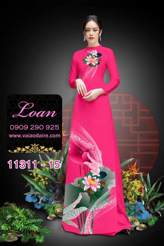 Vải áo dài hoa sen