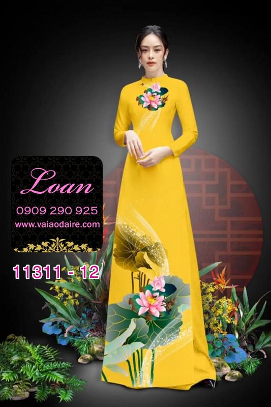 Vải áo dài hoa sen