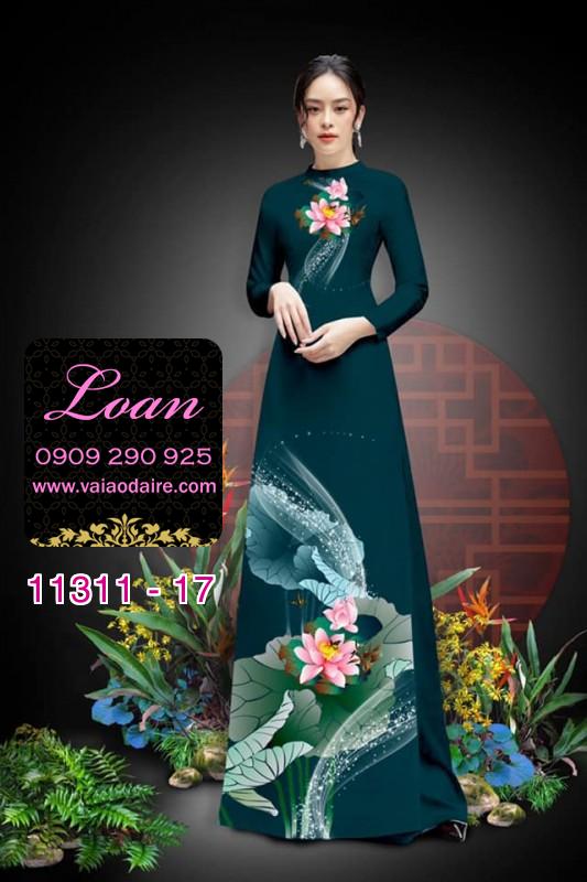 Vải áo dài hoa sen