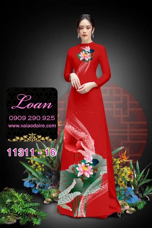 Vải áo dài hoa sen