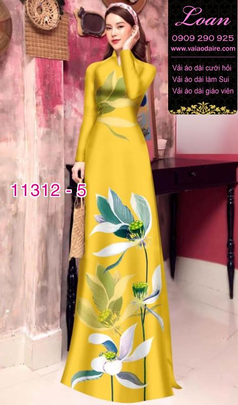 Vải áo dài hoa sen