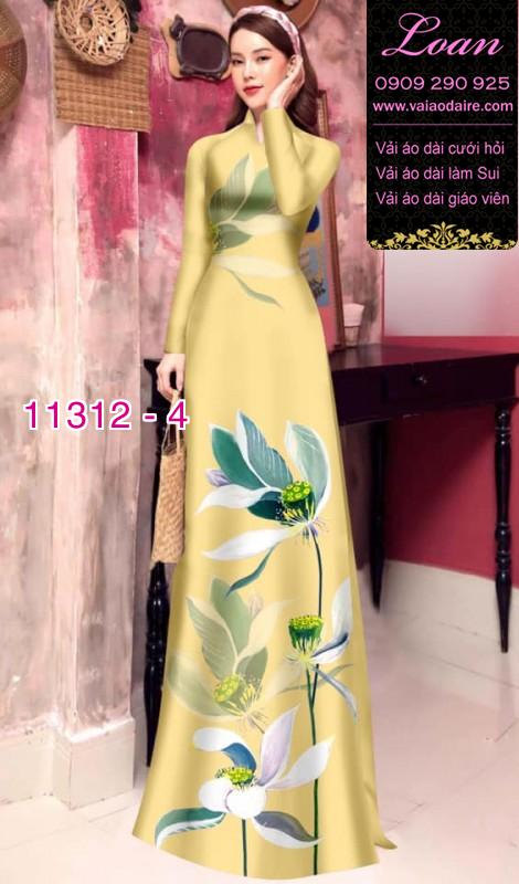 Vải áo dài hoa sen