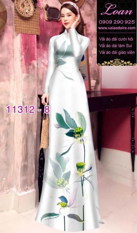 Vải áo dài hoa sen