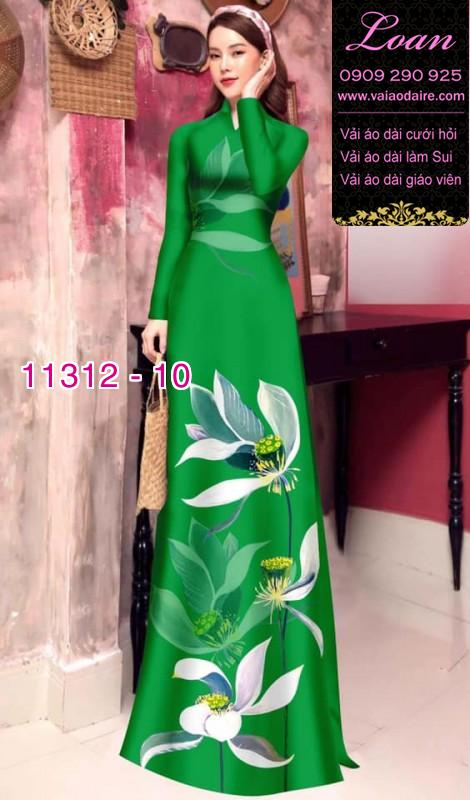 Vải áo dài hoa sen