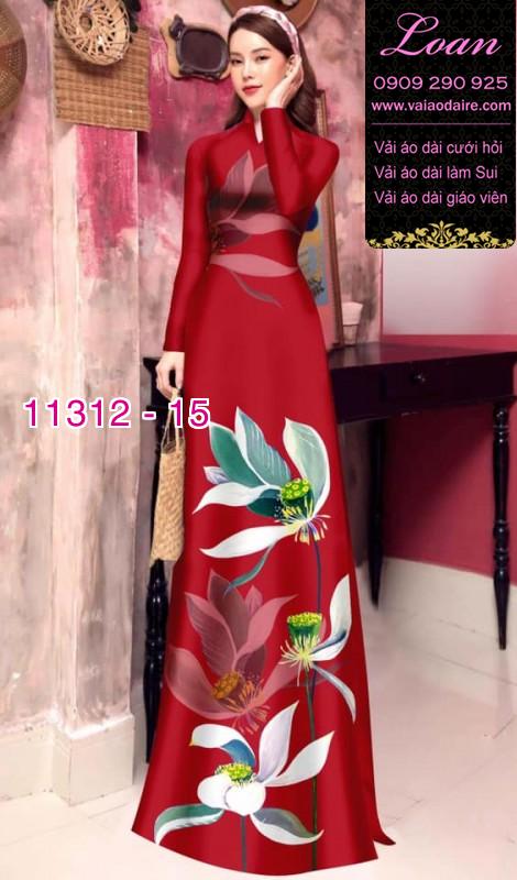 Vải áo dài hoa sen