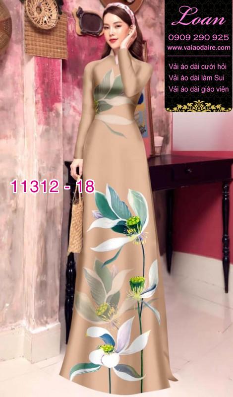 Vải áo dài hoa sen