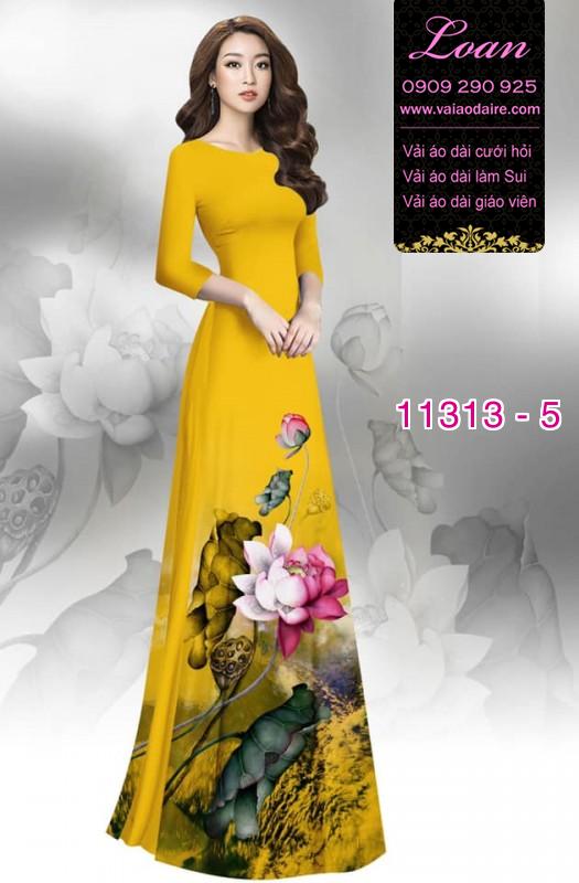 Vải áo dài hoa sen