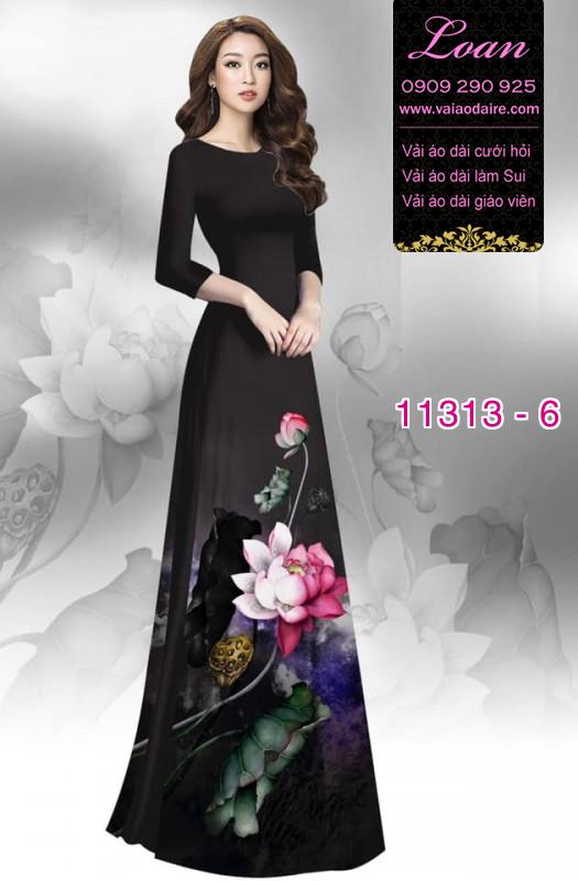 Vải áo dài hoa sen